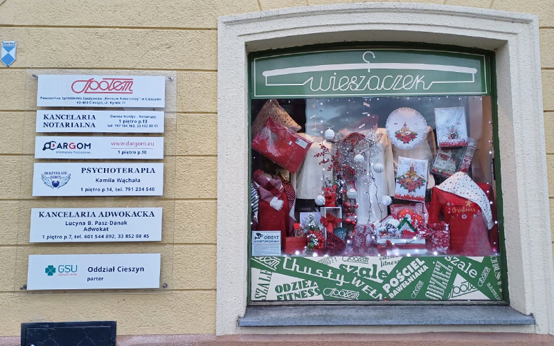 WIESZACZEK sklep nr 36, ul. Rynek 17, Cieszyn